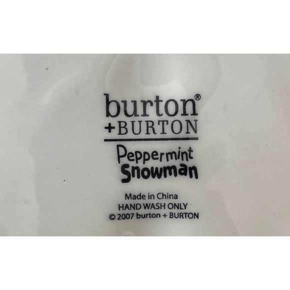Burton and Burton Peppermint Snowman serving tray/Dish/candy dish Burton and Bur - Picture 5 of 7